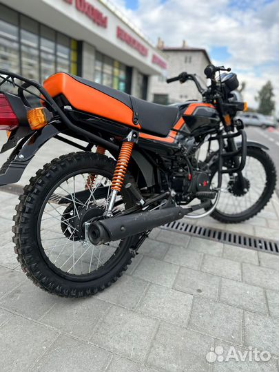 Мопед trickler 2 черный с оранжевым