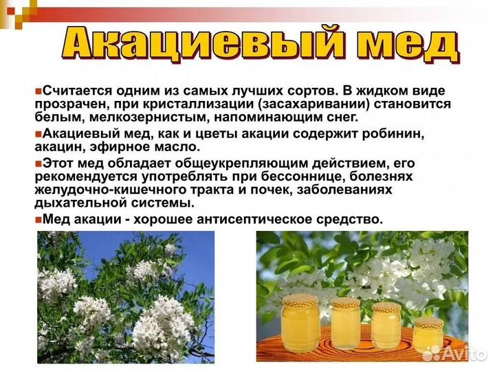 Мёд белая акация