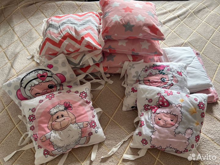 Бортики в кроватку и постельное белье для малыша