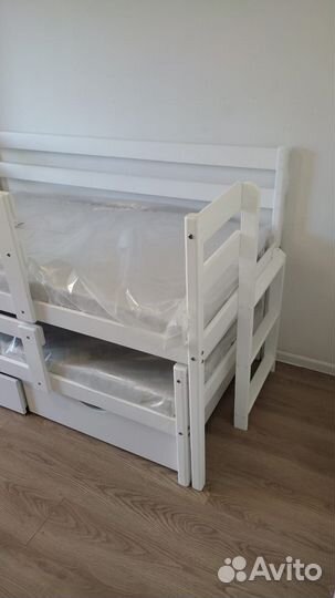 Детская кровать из березы для 2-х детей