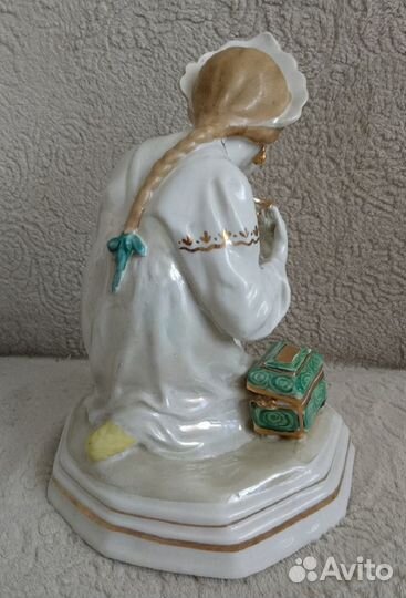 Статуэтка Малахитовая шкатулка Алёнушка СССР