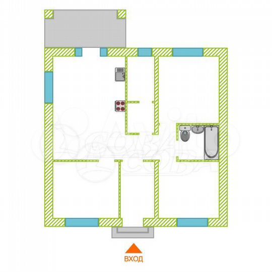 Дом 85 м² на участке 6 сот.