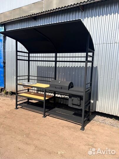 Мангал с печкой под казан