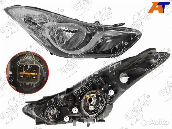 Фара hyundai elantra V/avante 10-16