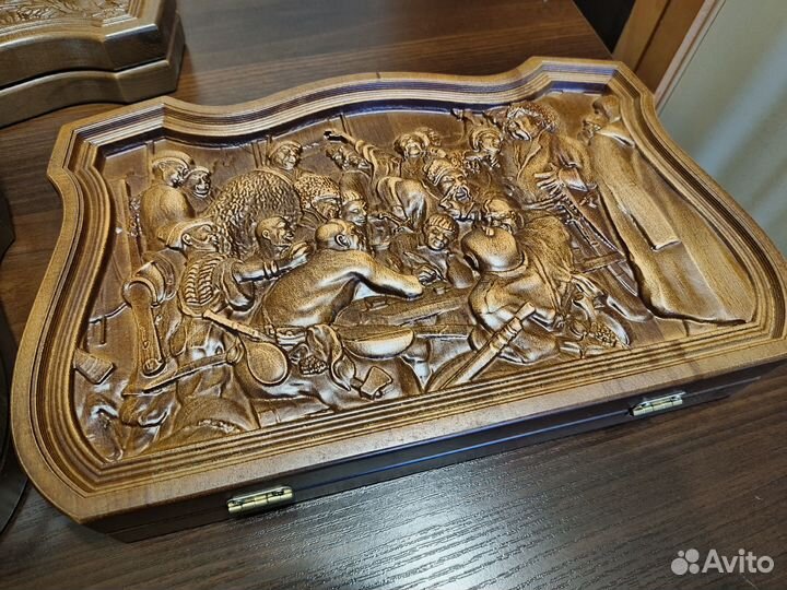 Нарды резные дерево бук