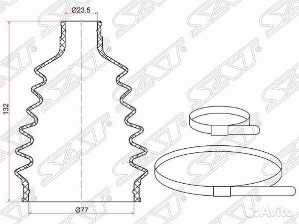 Пыльник шруса наружный toyota fielder 06-12/premio