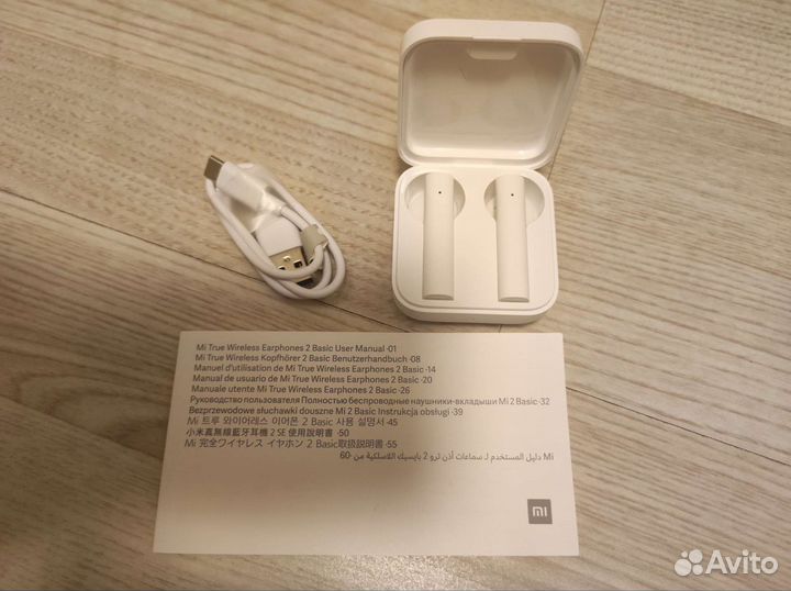 Новые б/проводные наушники xiaomi mi true wireless