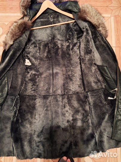 Дубленка натуральная кожаная женская 46,48