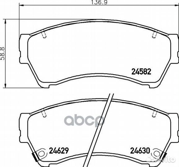 Колодки тормозные дисковые перед np5017 NIS