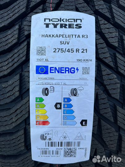 Nokian Tyres Hakkapeliitta R3 SUV 275/45 R21 110T
