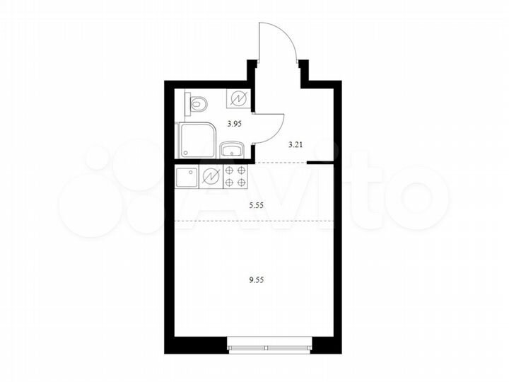 Квартира-студия, 22,3 м², 14/14 эт.
