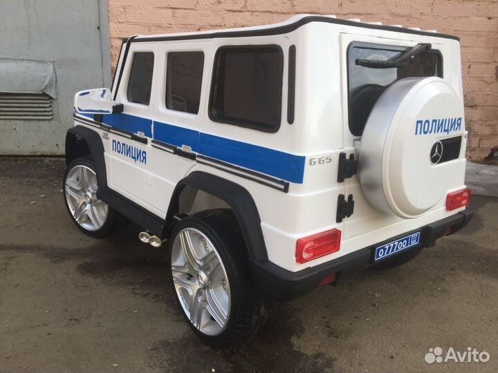 Детский полицейский джип 4WD mercedes-benz G65