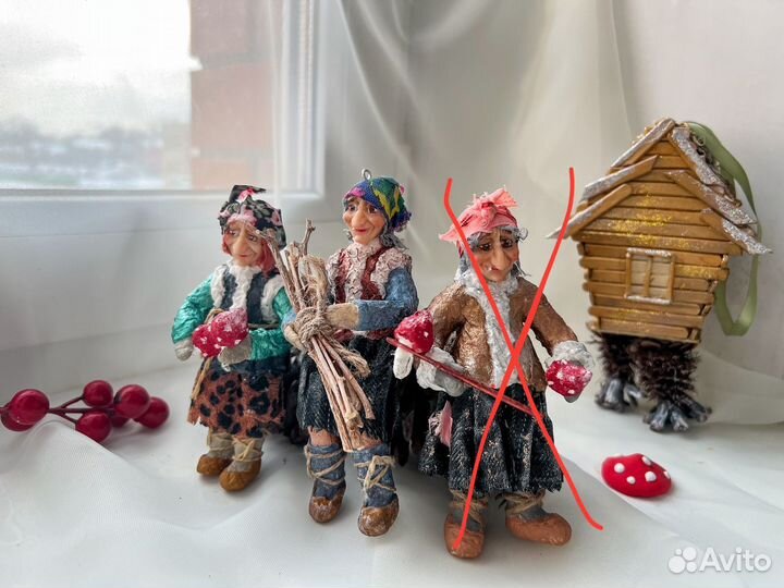 Ватные игрушки на елку. Авторская работа