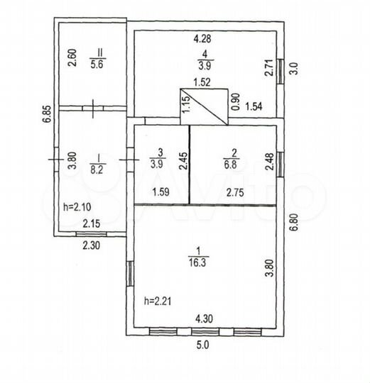 Дом 37,2 м² на участке 36 сот.