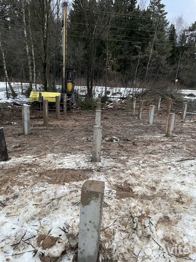 Монтаж жб свай 200х200х4000 (С40.20)