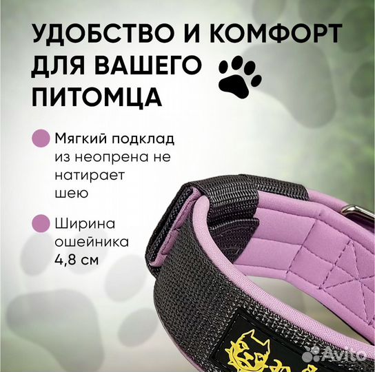 Широкий ошейник для собак