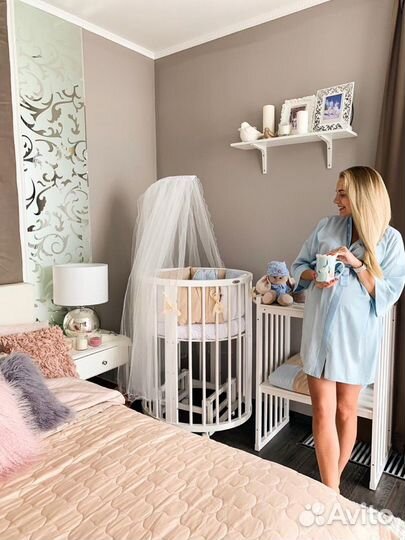 Детская кроватка 8 в 1 (бук)