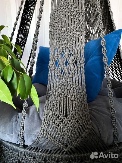 Подвесное кресло шатер макраме