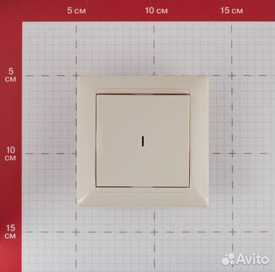 Выключатель с рамкой svet одноклавишный скрытая установка бежевый с подсветкой