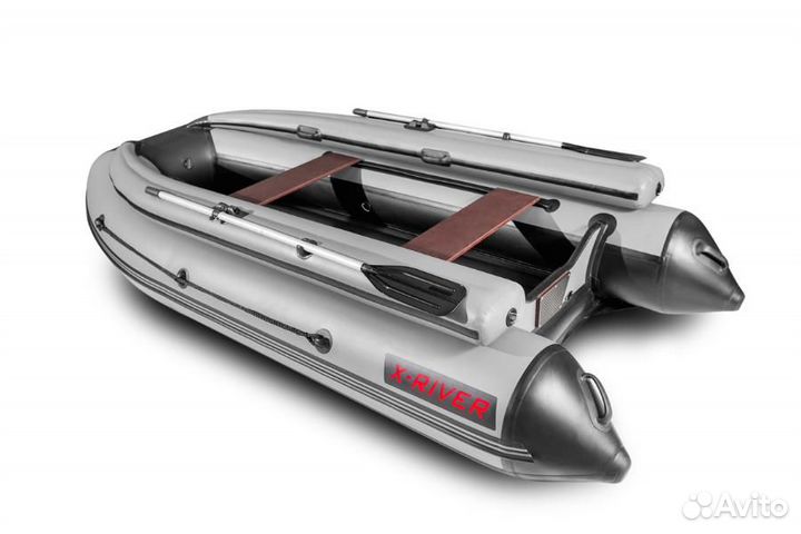 Лодка X-River Agent 360F нднд; серо-черная