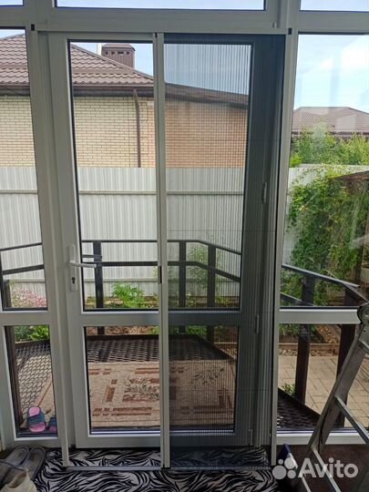 Москитная дверь плиссэ