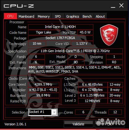 Ноутбук игровой MSI Sword 17 A11UC-811XRU