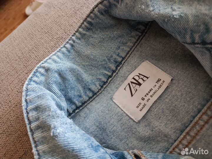 Джинсовая куртка Zara 116, джинсы Глория 116
