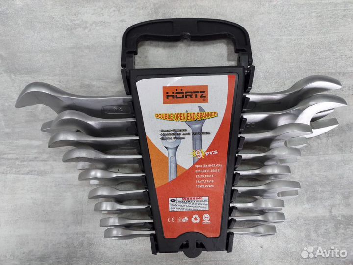 Наборы ключей гаечных рожковых hortz