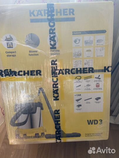 Хозяйственный пылесос Karcher WD 3 S V CAR