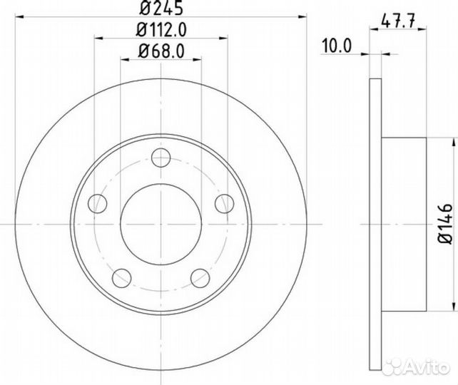 Диск тормозной audi volkswagen A4 passat S4 3B2 3B3 3B5 3B6 8D2 8D5 B5 B5 задний правый левый толщин