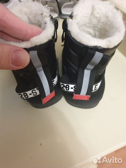 Угги дутики мальчика девочки черные 21