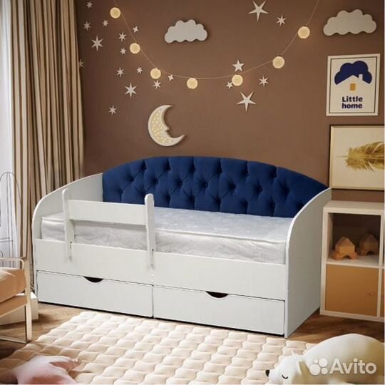Кровать лдсп разные цвета для малыша мягк спинка