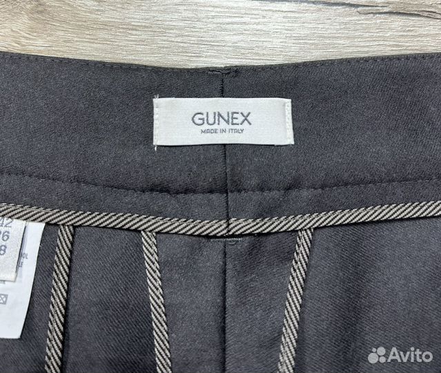 Женские серые широкие шерстяные брюки Gunex