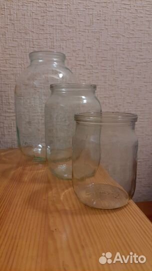 Банки стеклянные 3л, 1л, 0,5л