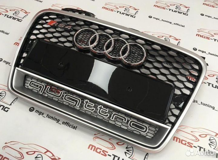 Решетка Audi A4 04-07гг. В стиле RS4 #1