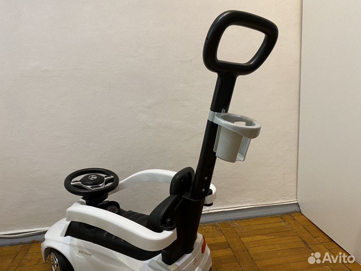 Детская машинка каталка с ручкой Mercedes - Benz