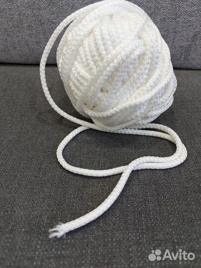 Шнур белый декоративный