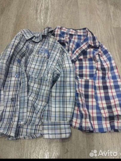 Две рубашки детские 92 98