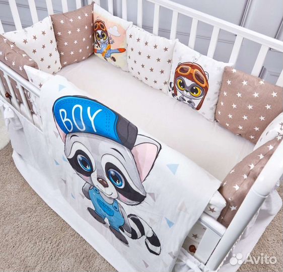 Бортики в детскую кроватку бу