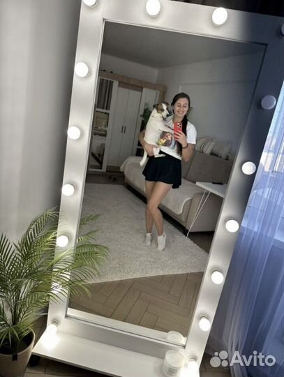 Гримерное зеркало с лампочками из лдсп на заказ