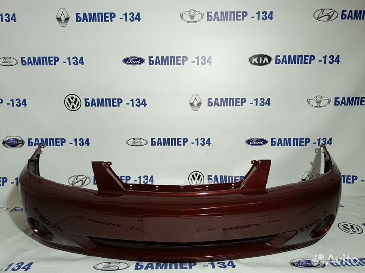 Бампер передний kia spectra красный