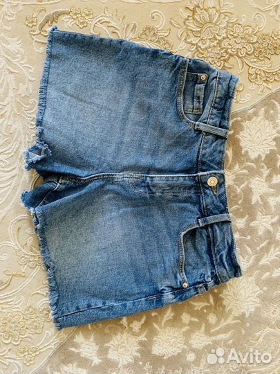 Джинсовые шорты zara для девочки 164