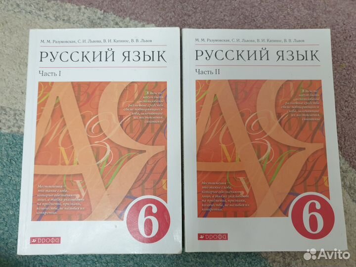 Русский язык 6 класс разумовская