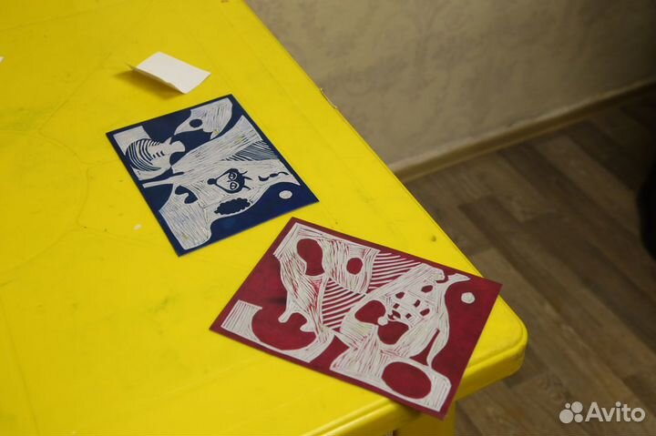 Обучение линогравюре, печатным техникам