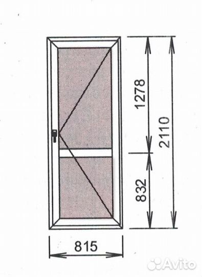 Двери пвх 640 х 2040
