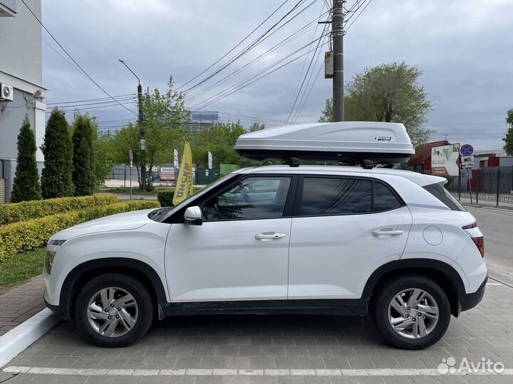 Автобокс Active M-450 белый 2-х сторонний на Creta