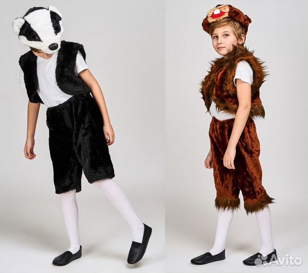 Бобёр, барсук, ослик, носорог, кенгуру, черепаха