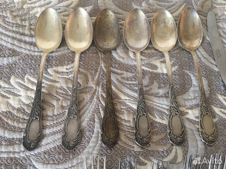 Мельхиоровые вилки ложки ножи СССР