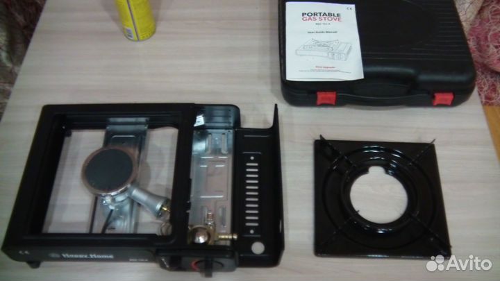 Газовая туристическая плитка с переходником
