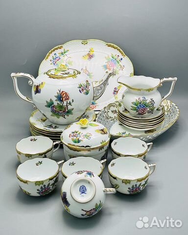 Сервиз чайный Виктория Венгрия Herend купить в Москве | Товары для дома ...